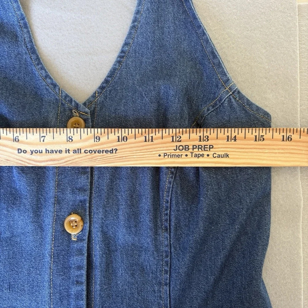 Vintage My Michelle Halter Dress 11/12 Denim 90s Boho Festival Y2K Casual Chic - Picture 8 of 10